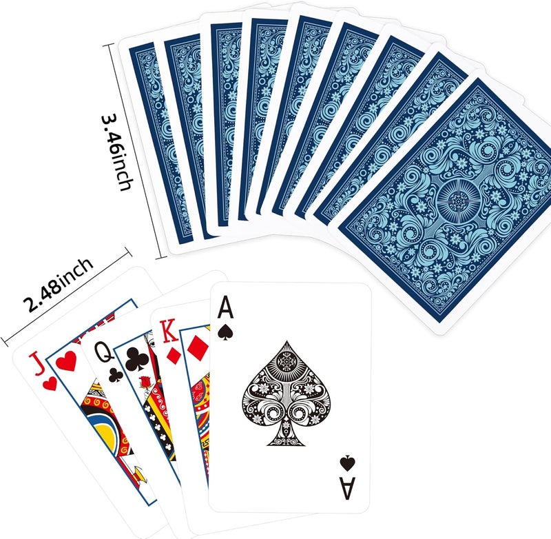 Timenued Playing Cards 2 Pack,2 Decks of Cards,Playing Card Games for Adults,Poker Cards Professional,Standard Playing Cards Set,Suitable for Game Night,Various Party Game,Pink/Light Blue - Image 2